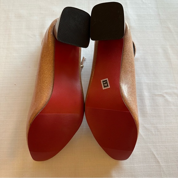 Rose Gold Sparkle Bobbie Pumps Size 41 - Picture 12 of 16